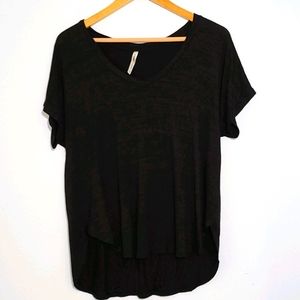 Black v-neck top, Tresics- Medium